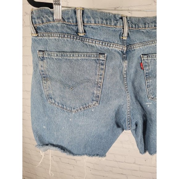 Men's Levis 511 Distressed Cut Off Jean Shorts Size 38 Made in Poland - Picture 5 of 12